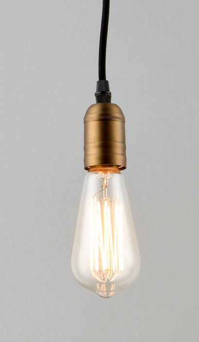 Maxim 12121BKAB One Light Pendant, Black / Antique Brass