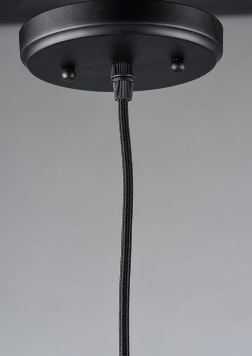 Maxim 12121BKAB One Light Pendant, Black / Antique Brass