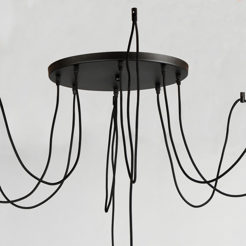 Maxim 12128BKAB Eight Light Pendant, Black / Antique Brass