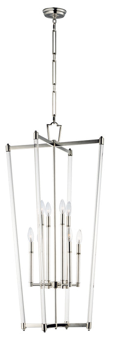 Maxim 16102CLPN Eight Light Pendant, Polished Nickel