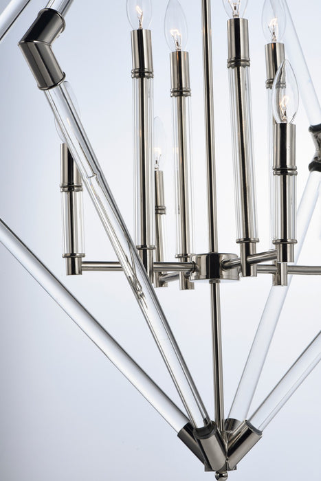 Maxim 16106CLPN Eight Light Pendant, Polished Nickel