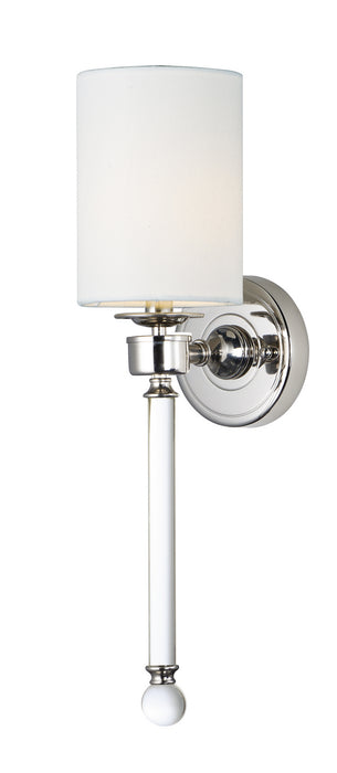 Maxim 16109WTCLPN One Light Wall Sconce, Polished Nickel
