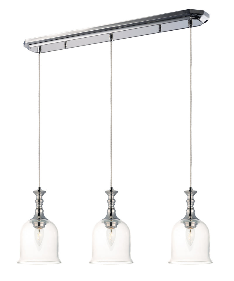 Maxim 20473CLPN Three Light Pendant, Polished Nickel