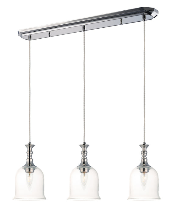 Maxim 20473CLPN Three Light Pendant, Polished Nickel