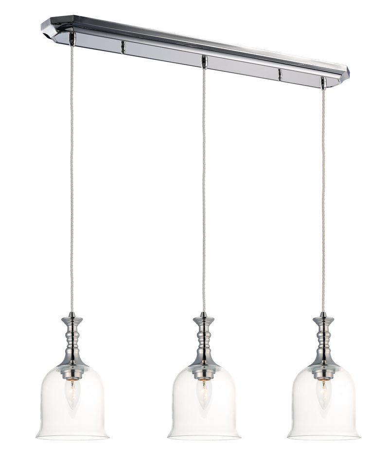 Maxim 20473CLPN Three Light Pendant, Polished Nickel