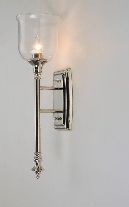 Maxim 20479CLPN One Light Wall Sconce, Polished Nickel