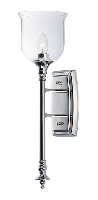 Maxim 20479CLPN One Light Wall Sconce, Polished Nickel