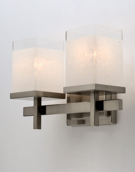 Maxim 2152LNSN Two Light Bath Vanity, Satin Nickel