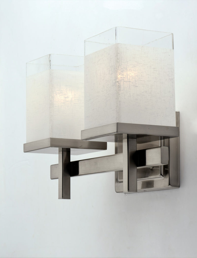 Maxim 2152LNSN Two Light Bath Vanity, Satin Nickel