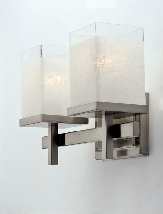 Maxim 2152LNSN Two Light Bath Vanity, Satin Nickel
