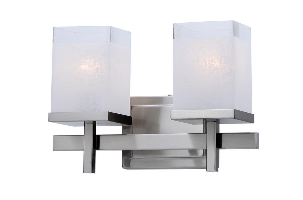 Maxim 2152LNSN Two Light Bath Vanity, Satin Nickel