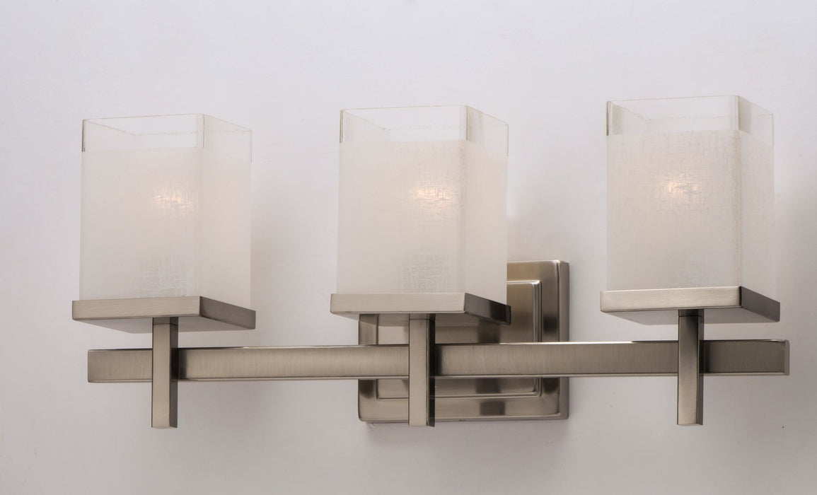 Maxim 2153LNSN Three Light Bath Vanity, Satin Nickel