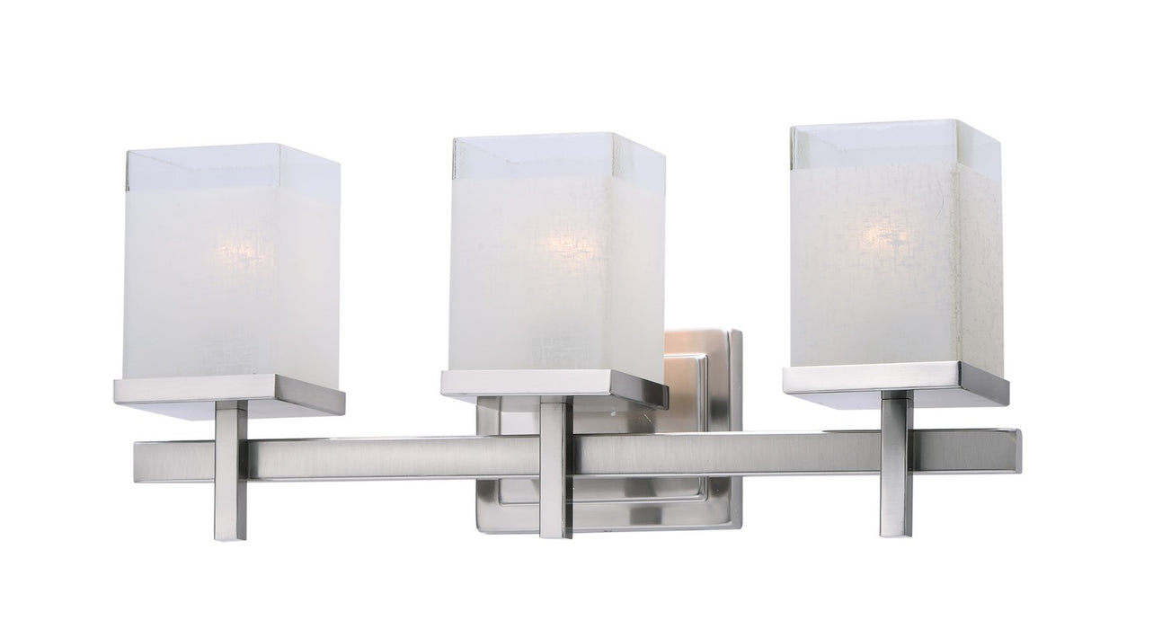Maxim 2153LNSN Three Light Bath Vanity, Satin Nickel