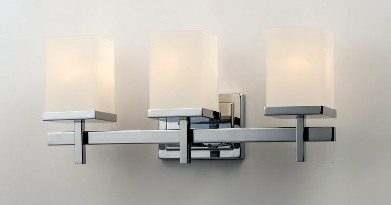 Maxim 2153SWPC Three Light Bath Vanity, Polished Chrome