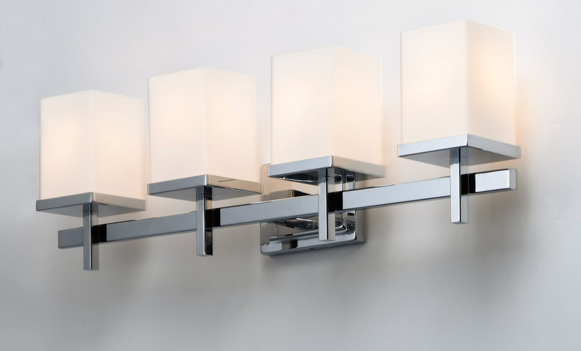 Maxim 2154SWPC Four Light Bath Vanity, Polished Chrome