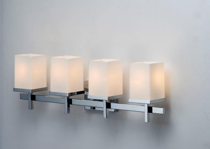 Maxim 2154SWPC Four Light Bath Vanity, Polished Chrome