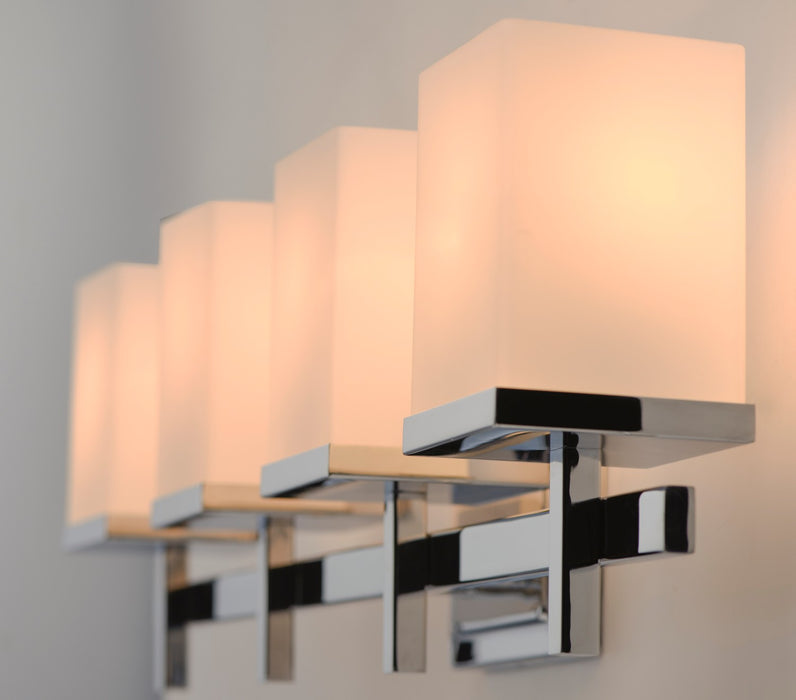 Maxim 2154SWPC Four Light Bath Vanity, Polished Chrome