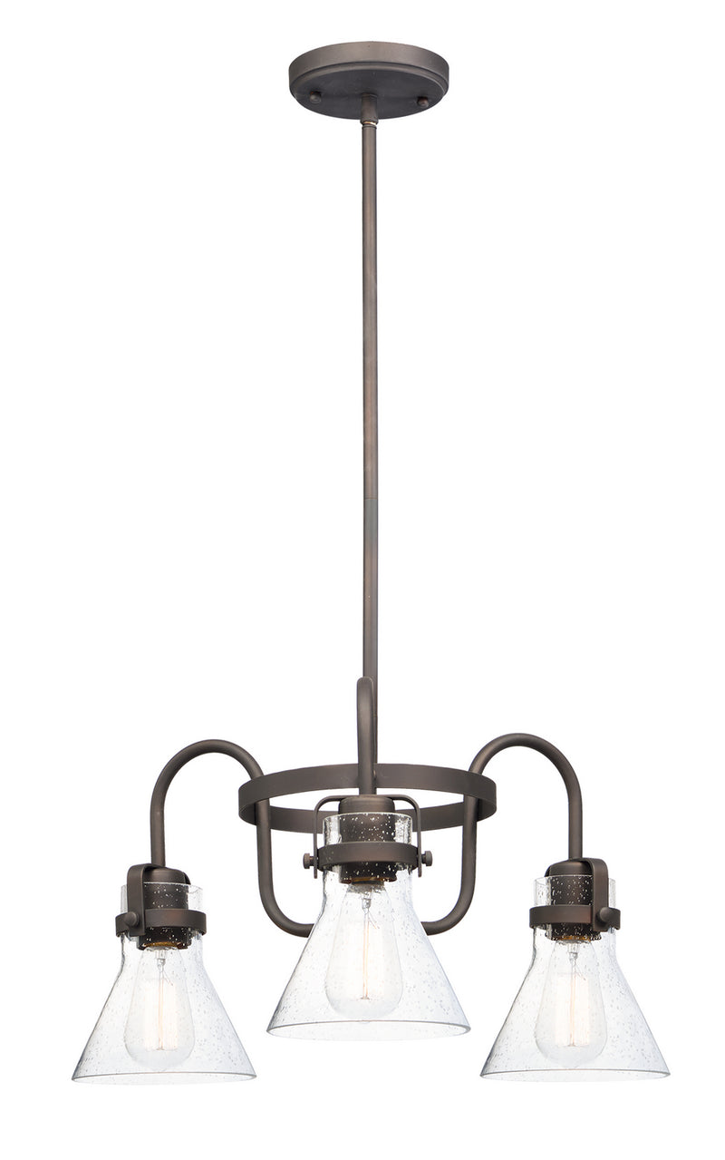 Maxim 26116CDOI Three Light Chandelier, Oil Rubbed Bronze