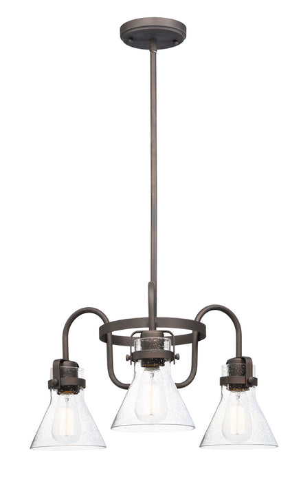 Maxim 26116CDOI Three Light Chandelier, Oil Rubbed Bronze