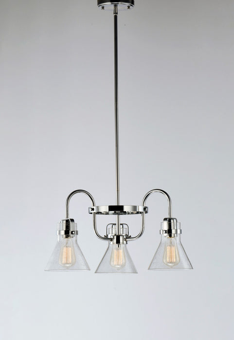 Maxim 26116CDPC Three Light Chandelier, Polished Chrome