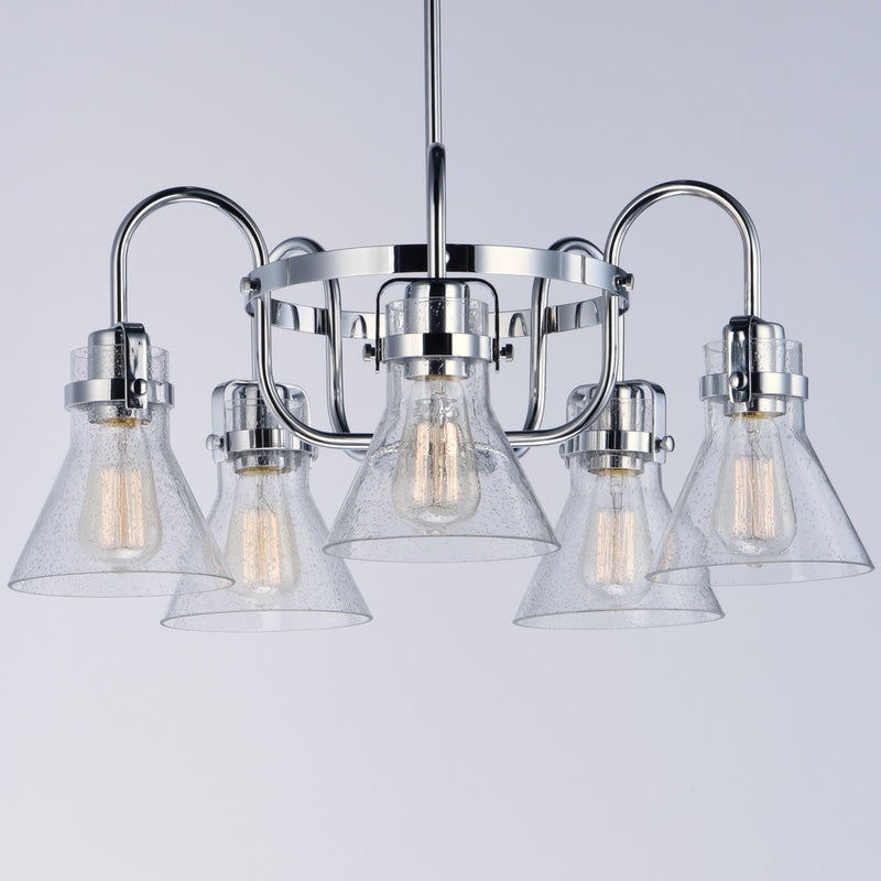 Maxim 26117CDPC Five Light Chandelier, Polished Chrome