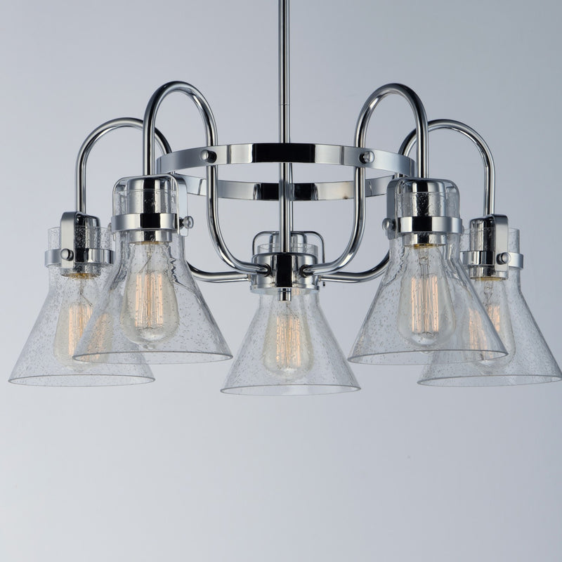Maxim 26117CDPC Five Light Chandelier, Polished Chrome
