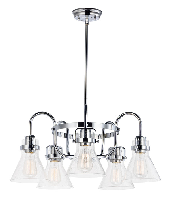 Maxim 26117CDPC Five Light Chandelier, Polished Chrome
