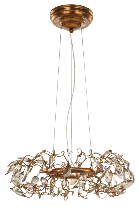 Maxim 30444CGGL Six Light Pendant, Gold Leaf