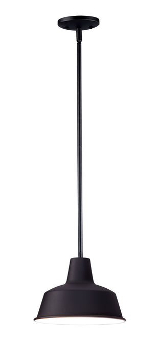 Maxim 35017BK One Light Outdoor Pendant, Black