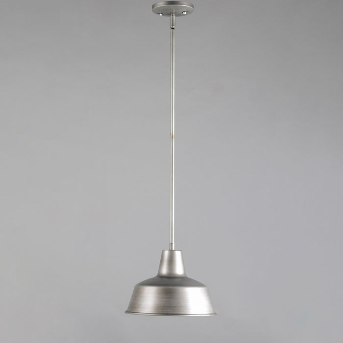 Maxim 35017WZ One Light Outdoor Pendant, Weathered Zinc