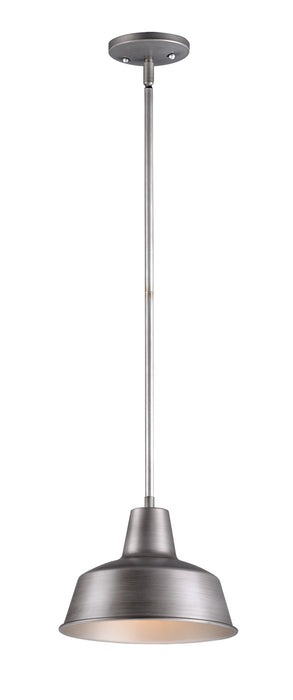 Maxim 35017WZ One Light Outdoor Pendant, Weathered Zinc
