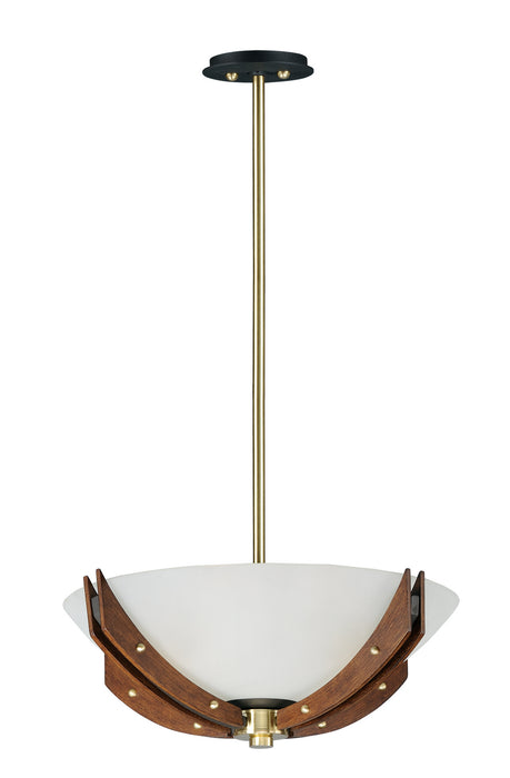 Maxim 39511CLBZAP Four Light Semi-Flush Mount/Pendant, Bronze / Antique Pecan