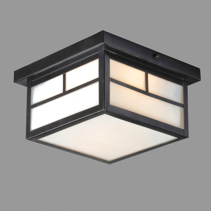 Maxim 4059WTBK Two Light Outdoor Ceiling Mount, Black