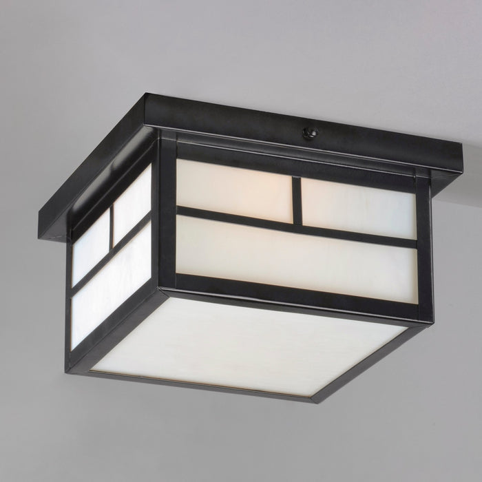 Maxim 4059WTBK Two Light Outdoor Ceiling Mount, Black