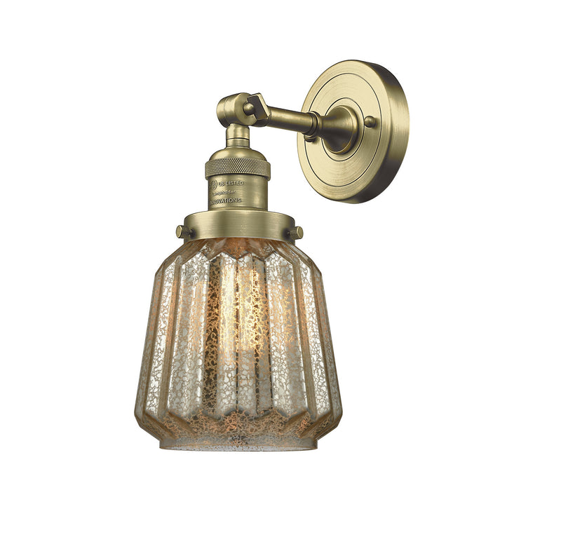 Innovations 203-AB-G142 One Light Wall Sconce, Antique Brass