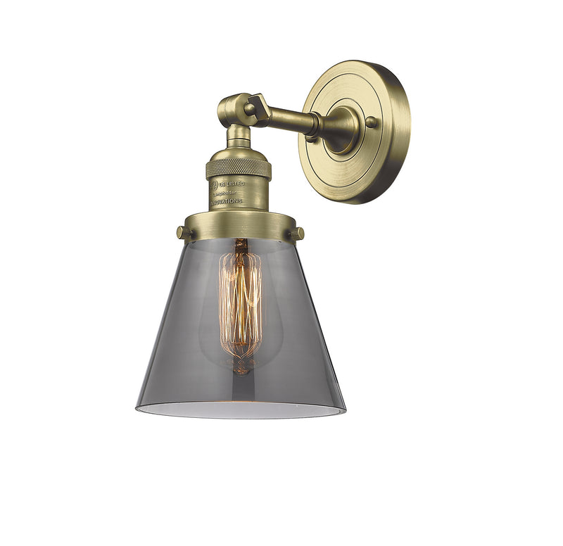 Innovations 203-AB-G63 One Light Wall Sconce, Antique Brass