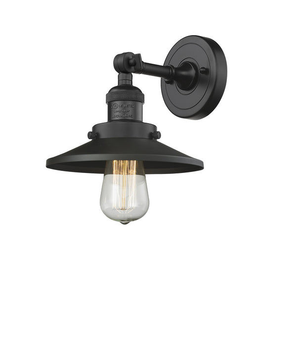 Innovations 203-BK-M6 One Light Wall Sconce, Matte Black