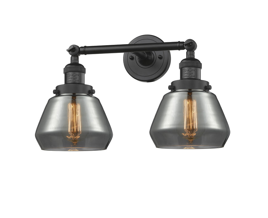 Innovations 208-BK-G173 Two Light Bath Vanity, Matte Black