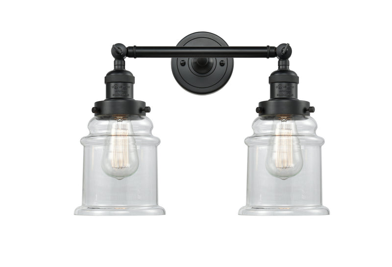 Innovations 208-BK-G182 Two Light Bath Vanity, Matte Black