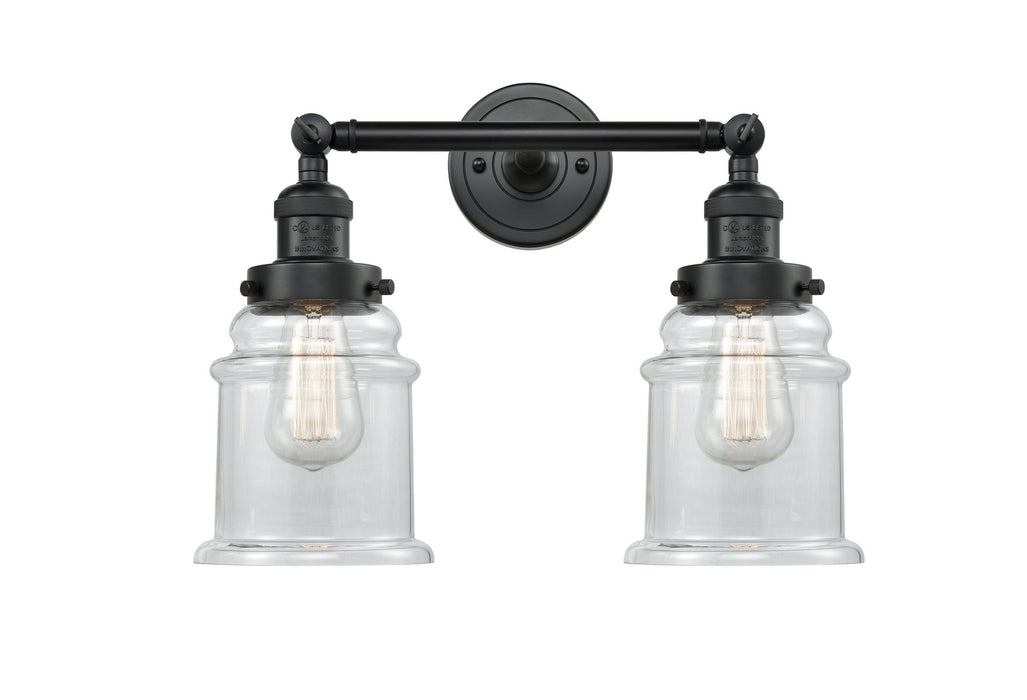 Innovations 208-BK-G182 Two Light Bath Vanity, Matte Black