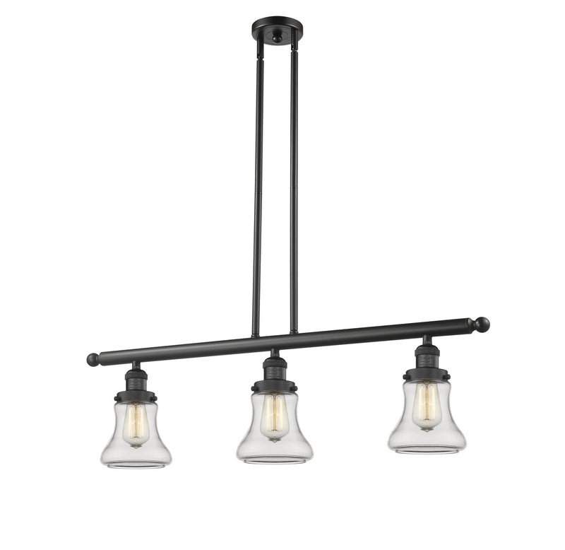 Innovations 213-BK-G192 Three Light Island Pendant, Matte Black