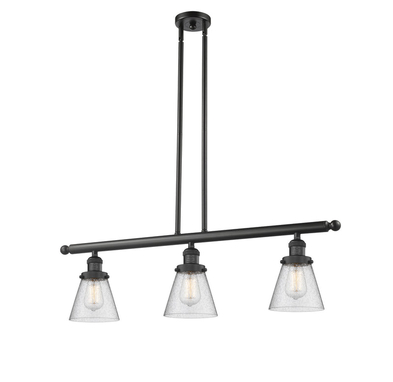 Innovations 213-BK-G64 Three Light Island Pendant, Matte Black
