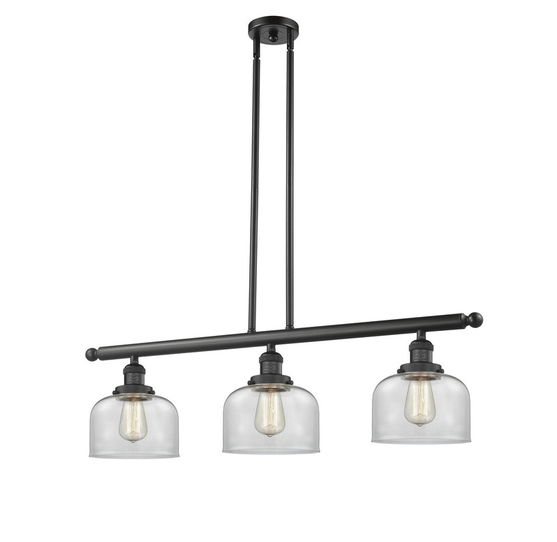 Innovations 213-BK-G72 Three Light Island Pendant, Matte Black