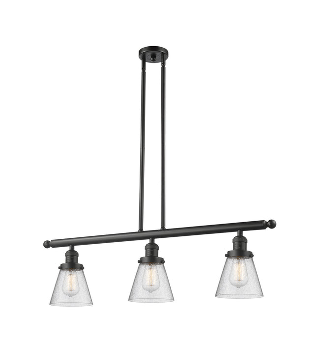 Innovations 213-OB-G64 Three Light Island Pendant, Oil Rubbed Bronze
