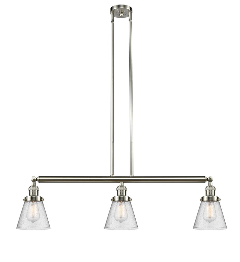 Innovations 213-SN-G64 Three Light Island Pendant, Brushed Satin Nickel