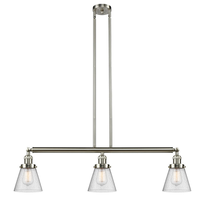 Innovations 213-SN-G64 Three Light Island Pendant, Brushed Satin Nickel