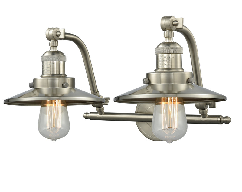 Innovations 515-2W-SN-M2 Two Light Bath Vanity, Brushed Satin Nickel