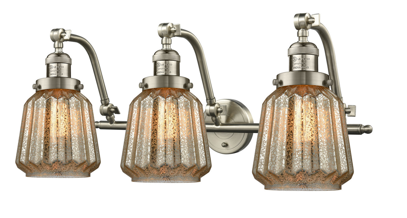 Innovations 515-3W-SN-G146 Three Light Bath Vanity, Brushed Satin Nickel