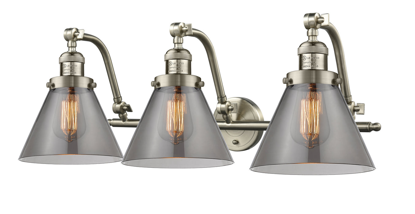 Innovations 515-3W-SN-G43 Three Light Bath Vanity, Brushed Satin Nickel