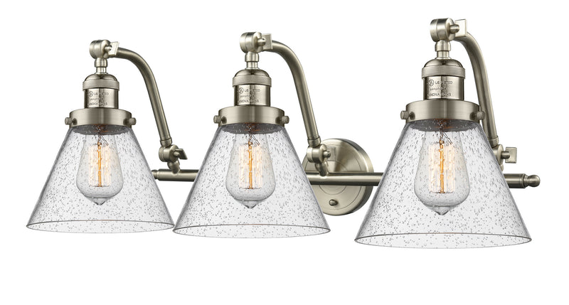 Innovations 515-3W-SN-G44 Three Light Bath Vanity, Brushed Satin Nickel